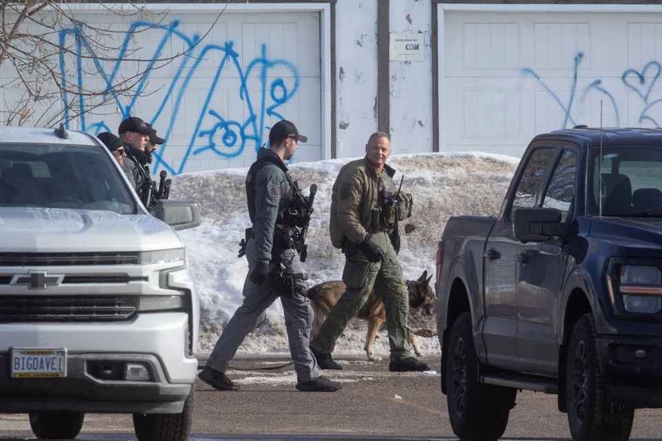 Sault Police conclude a search of the area of Queen Street East and Dennis Street on Wednesday morning after receiving a report of a weapon.