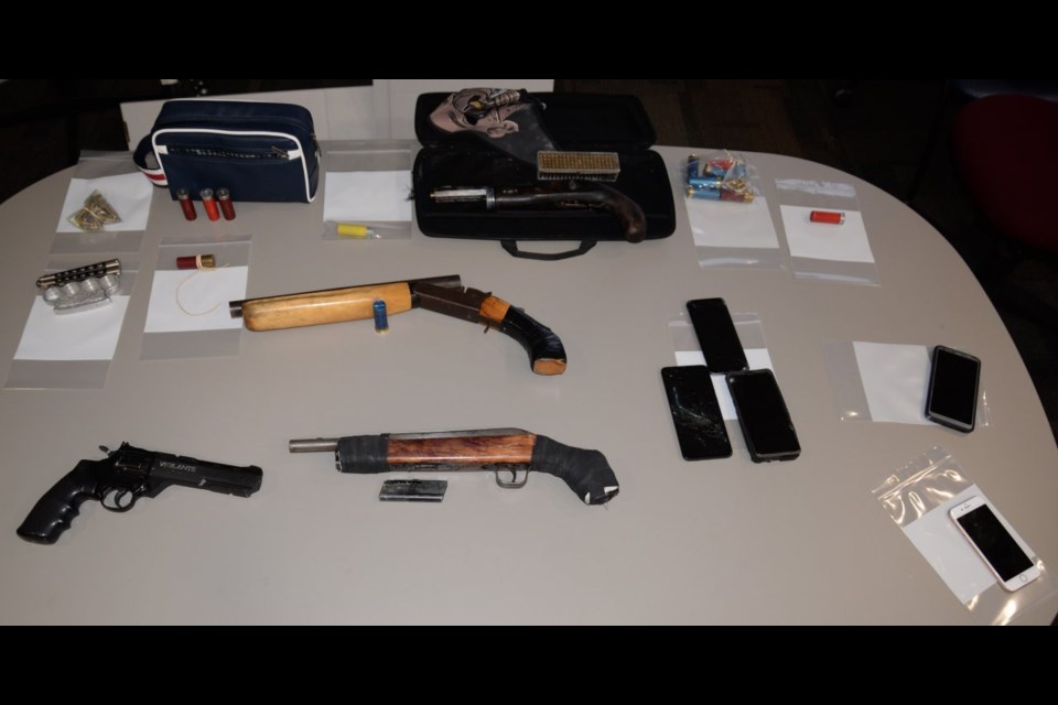 Weapons seized. Photo provided by Sault Ste. Marie Police Service