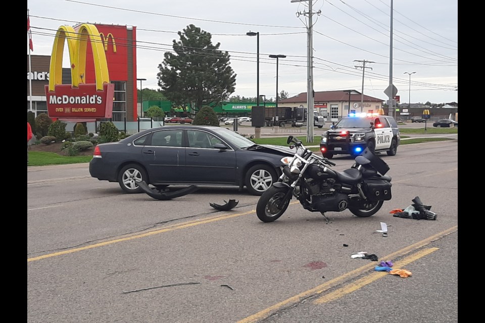 Motorcycle collision closes section of Trunk Road updated