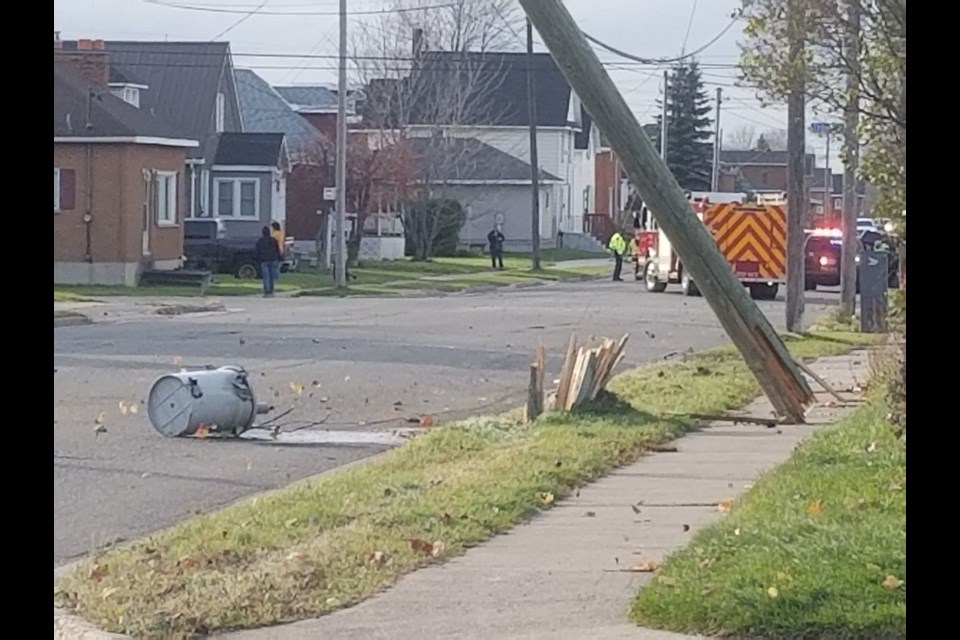 The scene of a collision that occurred on Douglas Street near Second Avenue on Thursday, Nov. 11, 2021