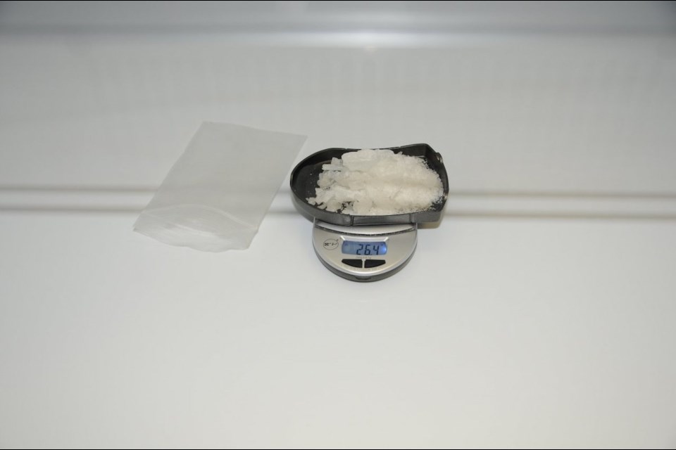 Seized suspected crystal methamphetamine. Photo supplied by the Sault Ste. Marie Police Service