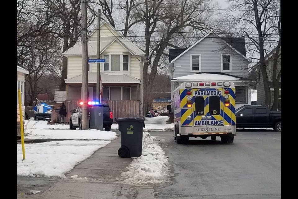 Heavy police presence in the area of Wellington Street East and Elgin Street on Wednesday, Dec. 23, 2020. 