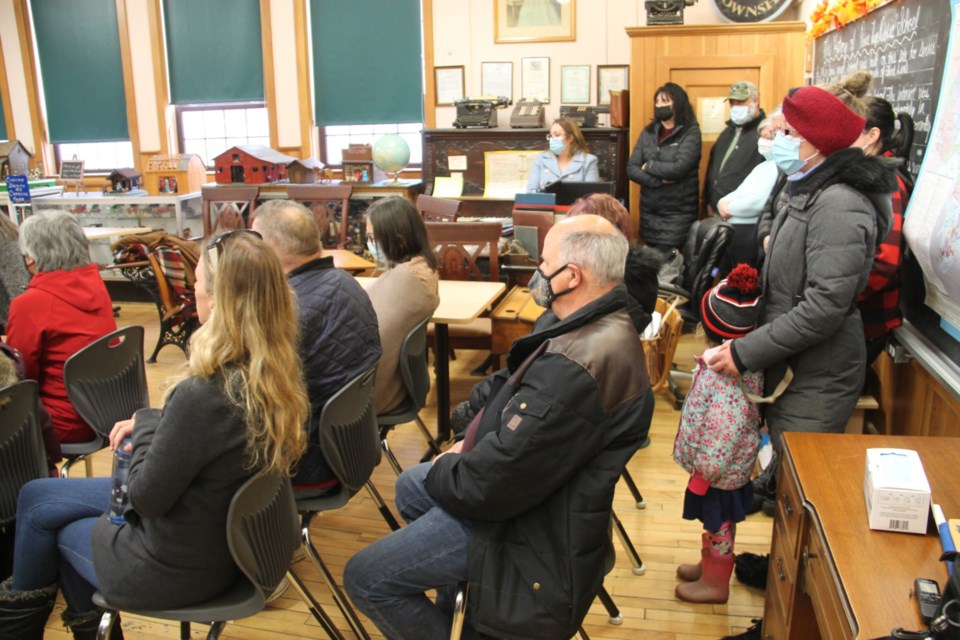 Prince Township residents gather at a township council meeting, March 22, 2022
