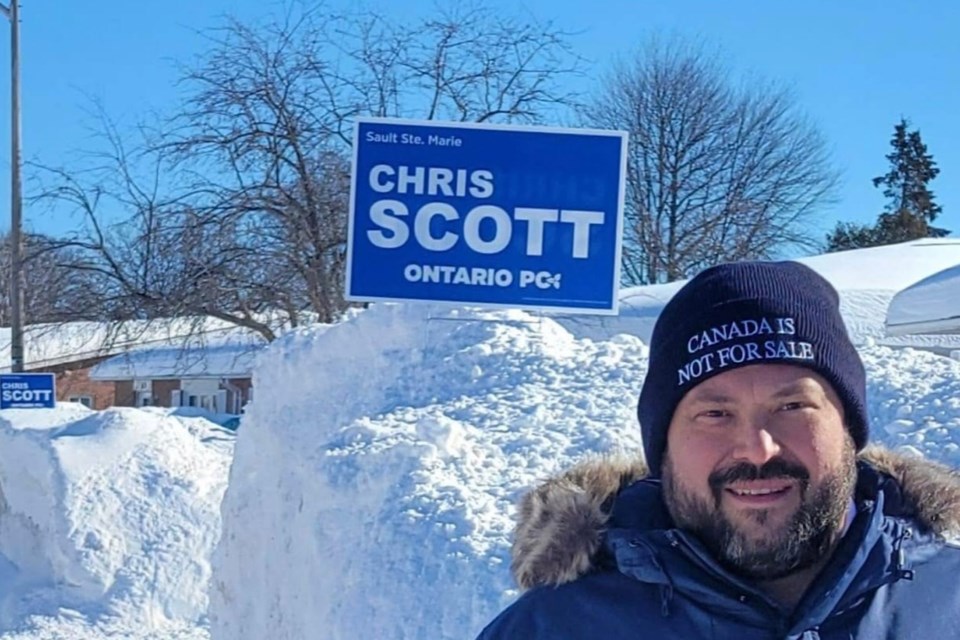 Chris Scott’s campaign signs can be seen in great numbers throughout Sault Ste. Marie 