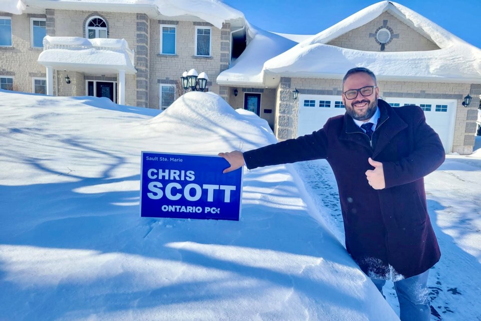 Chris Scott (his legal last name is actually van Scott) is known as a tireless door-knocker during election campaigns. He’s already been hitting the streets hard