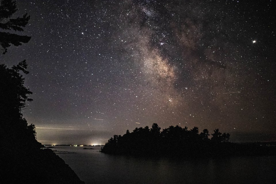 SooToday reader Chris Klemm tells us he took this picture from Gros Cap looking toward Sault Mich.