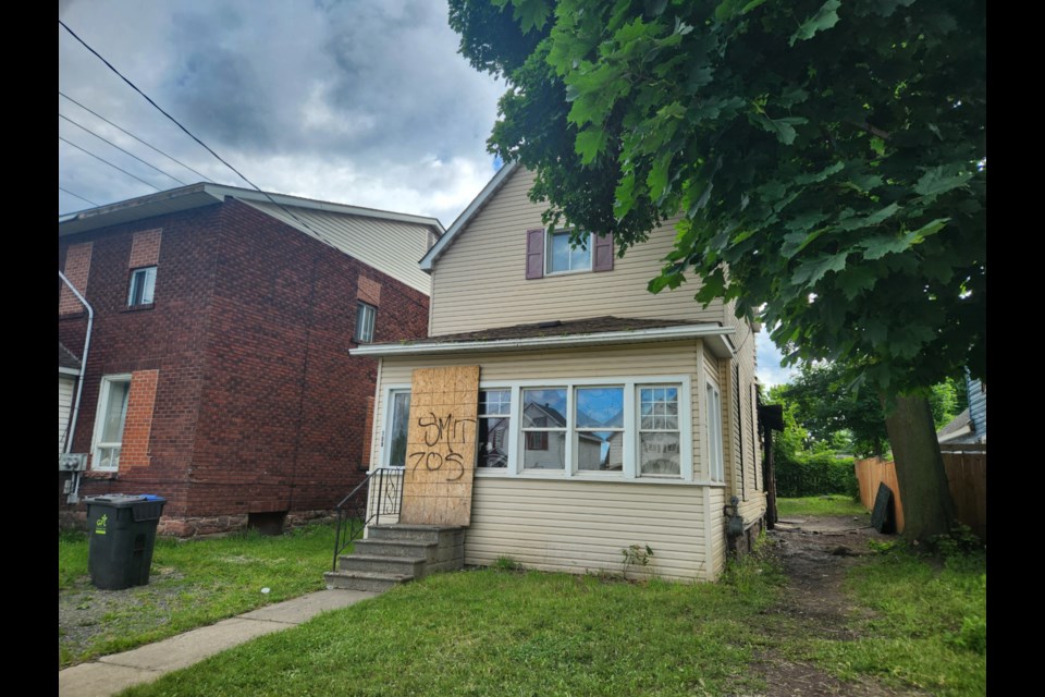 Sault Ste. Marie Fire Services responded to a report of a fire at 108 Albert St. E at approximately 1 a.m. Wednesday. The vacant home is owned by DSPLN Inc., which lists insolvent landlord Aruba Butt as sole director.