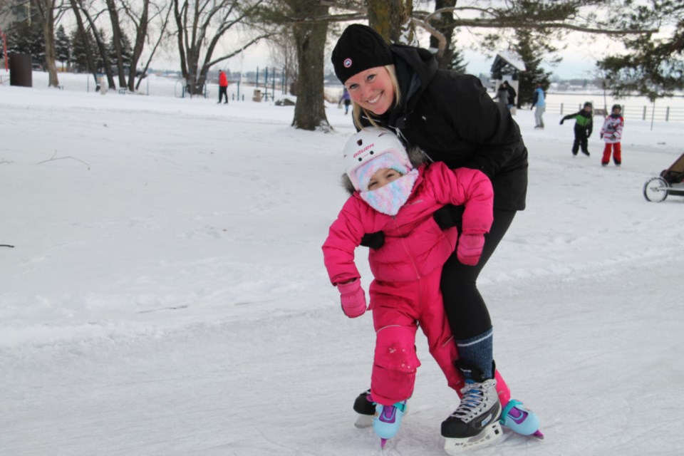 The public enjoy the Clergue Park Skating Trail at 10 East Street on Christmas Eve, Dec, 24, 2018, Darren Taylor/SooToday. 