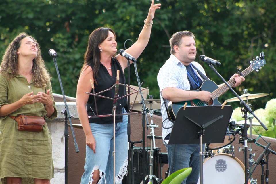 Christians gathered for a time of prayer and inspirational music at the fifth annual ‘A Thousand Voices at the Cross’ event at the Sault’s landmark Cross on the Hill at 250 St. Georges Ave. E., August 24, 2024.