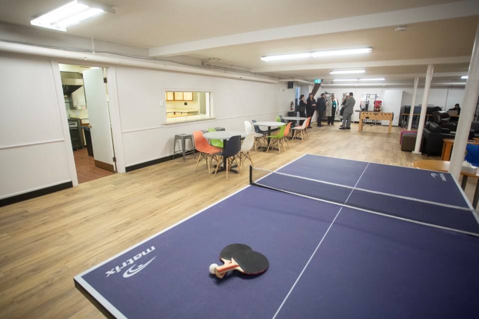 A ping pong table at the Algoma Youth Wellness Hub in Sault Ste. Marie. 