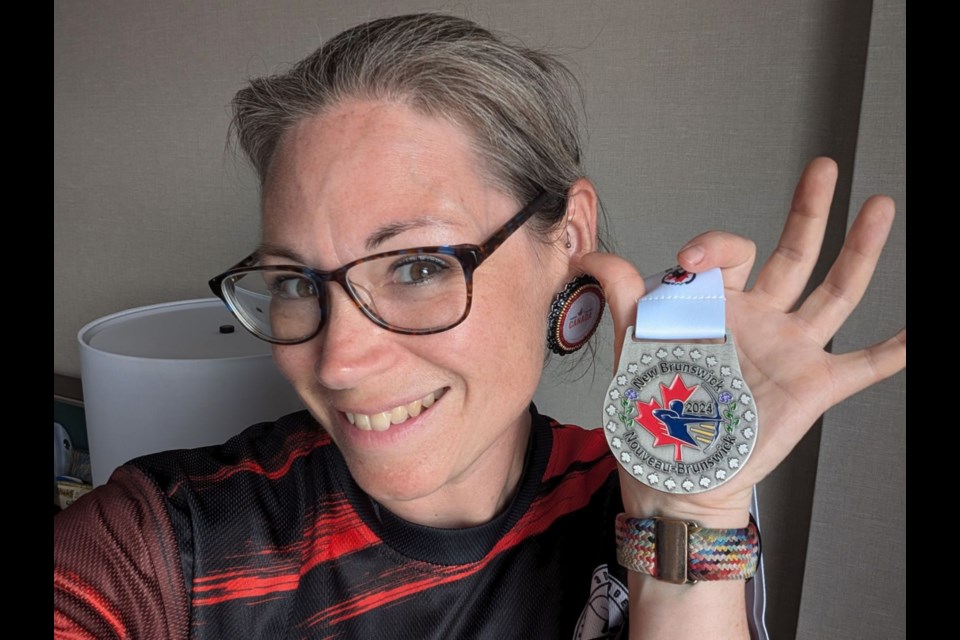 The Sault’s Lana Perry won silver in women’s 3D archery at the 2024 Canadian Outdoor Archery Championships in Fredericton, New Brunswick, August 5, 2024.