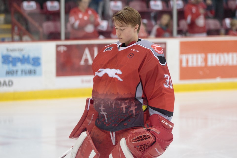 Soo Greyhounds' goalie Matthew Villalta. Jeff Klassen/SooToday