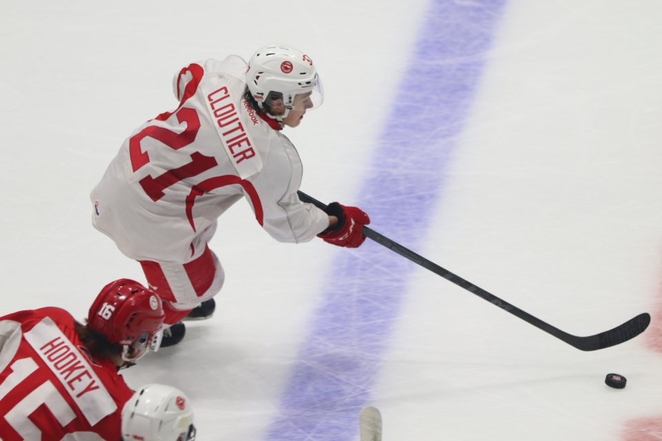 Action from the annual Luke Williams Memorial Red and White game at the Soo Greyhounds training camp on Sept. 2, 2022.