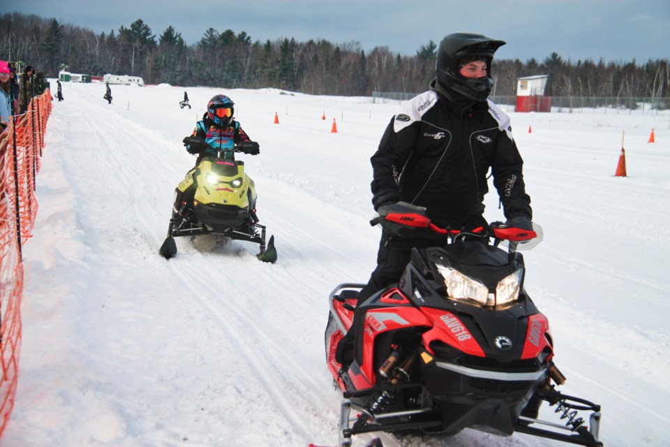 Snow machine racers of all ages and spectators enjoyed the Snow Drags at Runway Park, Jan. 11, 2025. Darren Taylor/SooToday 