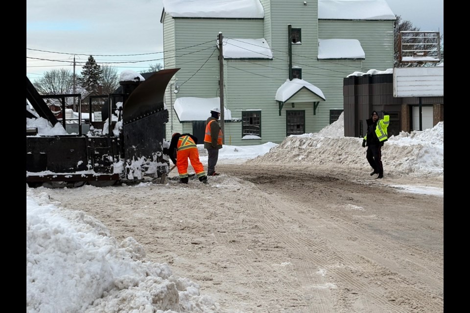 It was unclear how long it would take for the track to be cleared of thick ice and snow