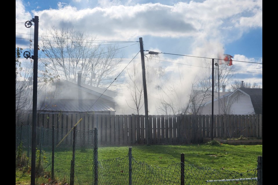 Sault firefighters responded to a home on Langdon Road on Nov. 13, 2024. Drew Armstrong/SooToday