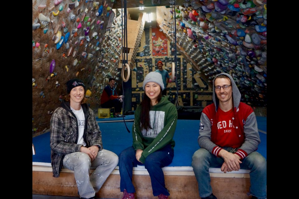 Members of the  Grand Wall Bouldering Co-op (as seen at the gym on Monday afternoon) invite anyone interested in the sport to come on down and check out their OG Squamish gym.           