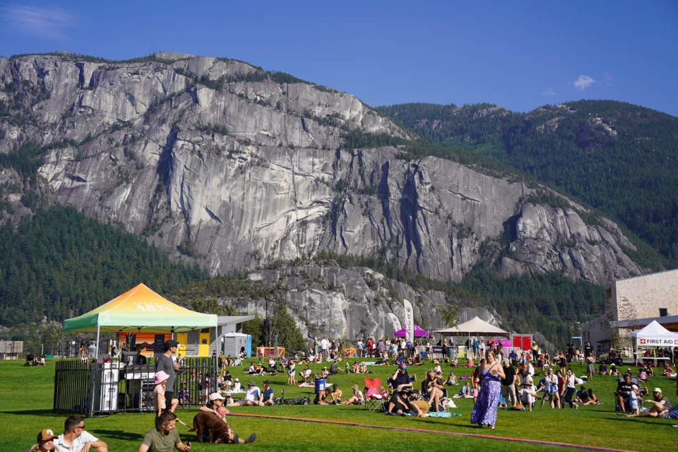 Crowds flocked in for a day in the sun at Oceanfront Squamish.                               