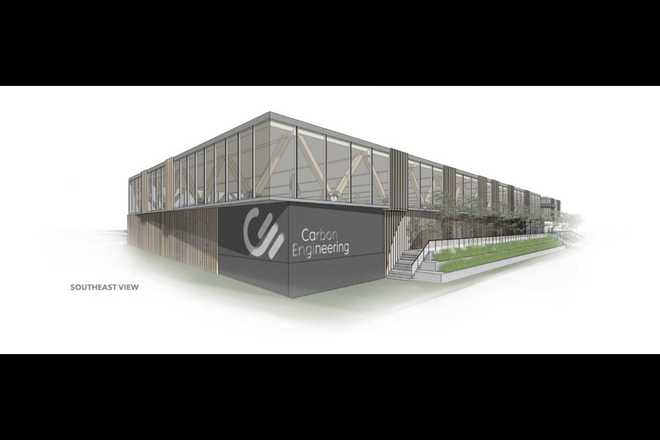 Southeast view of planned new Carbon Engineering site in the Squamish Business park.