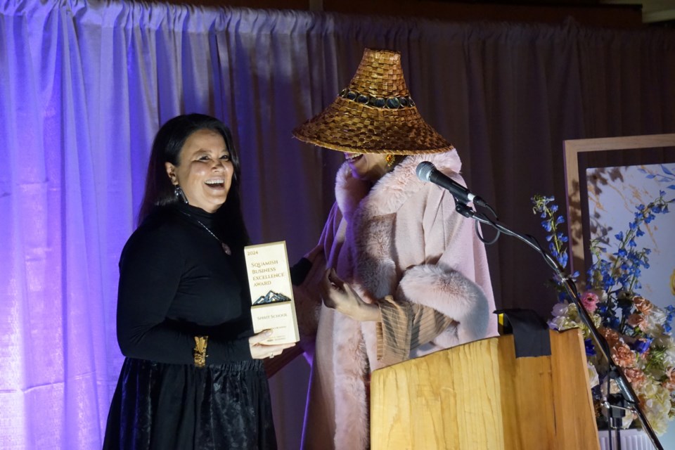 The Indigenous Business Award went to Spirit School, for empowering Indigenous voices through education. The award was accepted by Danielle Searancke.