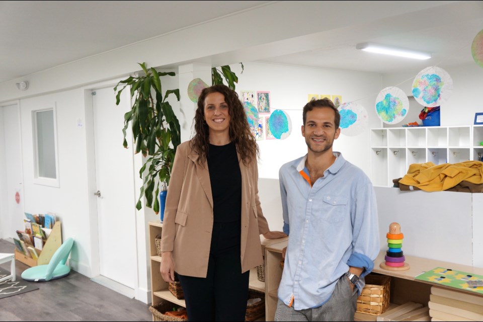 Alycia Walton, director of early learning at the centre, and  Pastor Matt Giannako at the early learning centre on Thursday.                                                