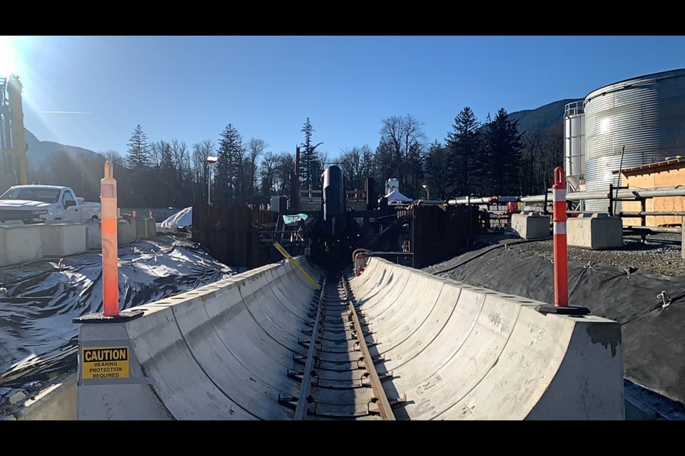 The entrance to the tunnel at the former BC Rail site, during a tour on Jan. 29.