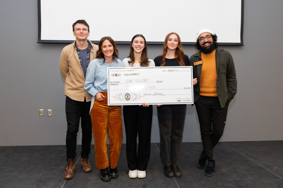 The winning pitch was from Hannah Askew and Zoe Larkin, who designed an app, called SheVentures.