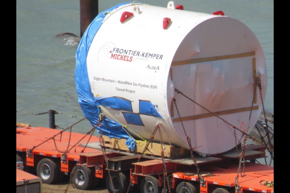 Tunnel boring machines head towards ϰϲʿ¼ for FortisBC's Eagle Mountain to Woodfibre Gas Pipeline Project.