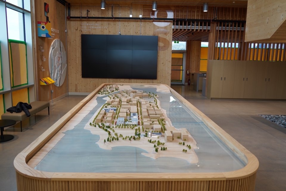 The model table took almost 12 months to complete and gives the public an idea of what they can expect for the finished site.                                