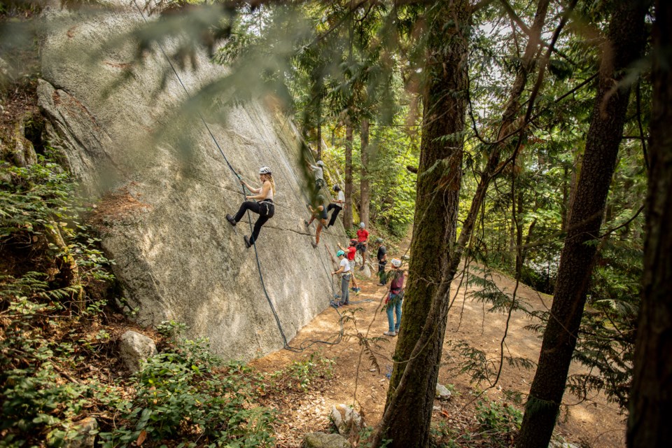 Climbers taking part in the 2023 Arc'teryx Academy Climb weekend.