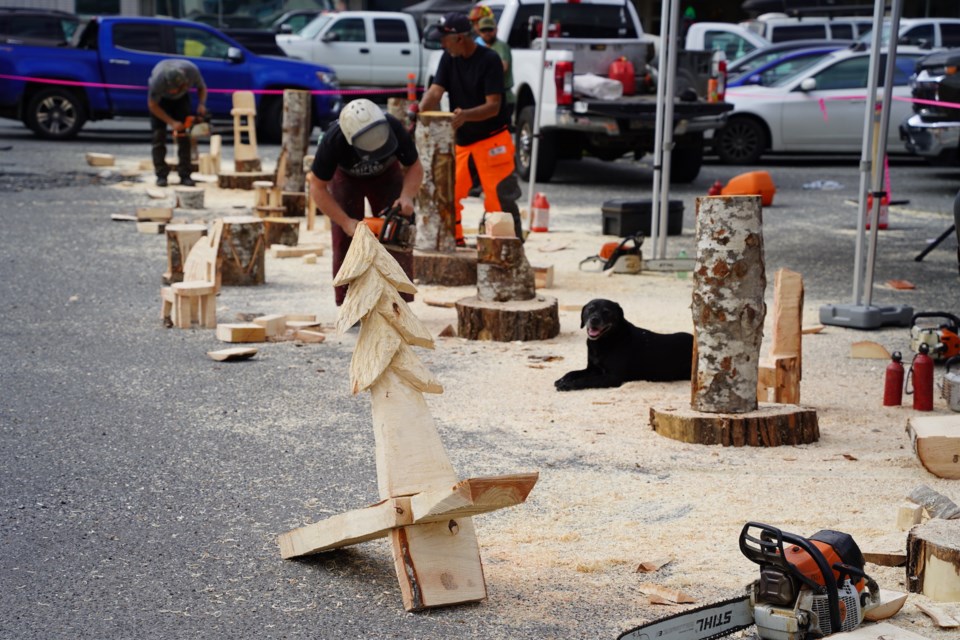 The winning chair at the ϰϲʿ¼ Loggers' Sports World Championship Chair Carve on Friday, August 2.    