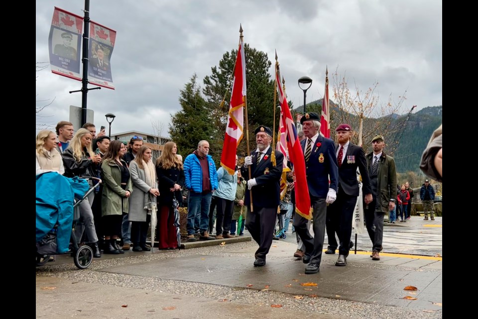 The rain took a break for the Diamond Head Branch 277 (ߣLegion)'s Remembrance Day ceremony on Nov. 11.