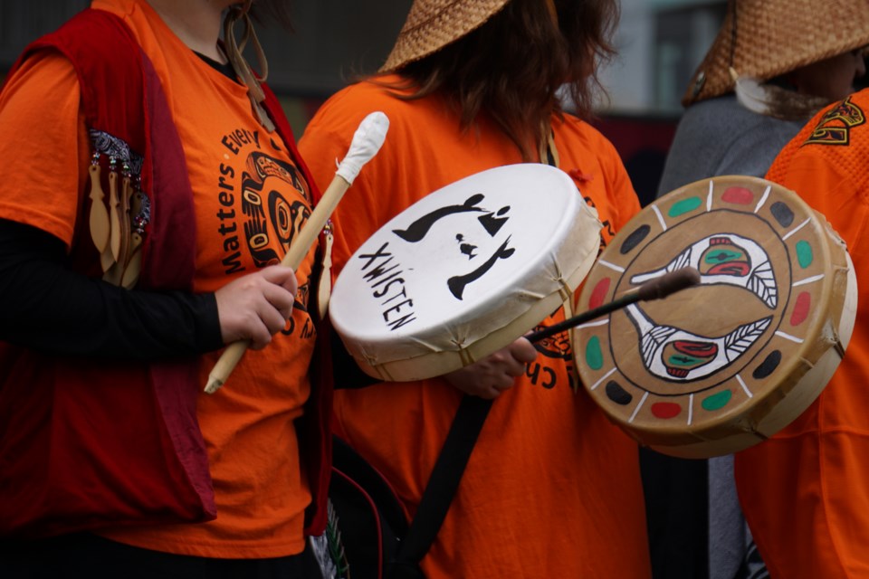 People from all over Squamish gathered at the O'Siyam Pavilion to honour residential school survivors and remember those who didn’t make it home.