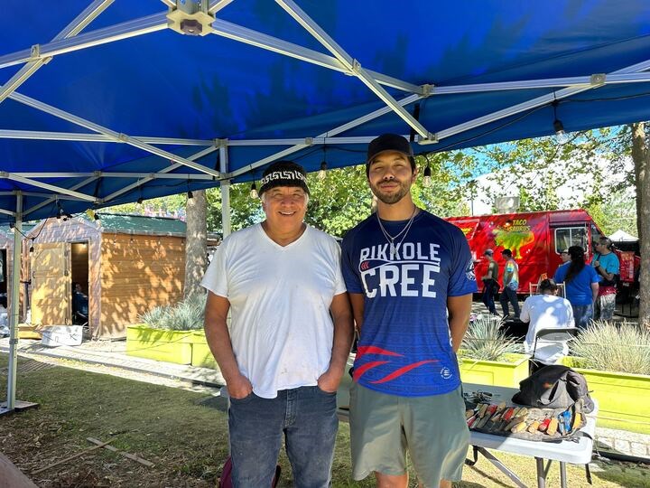 Along with his son, Mike Billy Jr., Billy Sr. continues the practice of canoe carving at the Tatus Festival, a two-day event that is part of the PNE Fair. 