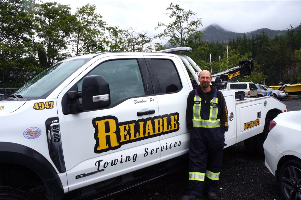 Squamish's Brendan Grieve has been a tow truck operator in the Sea to Sky Corridor for more than 30 years.                             