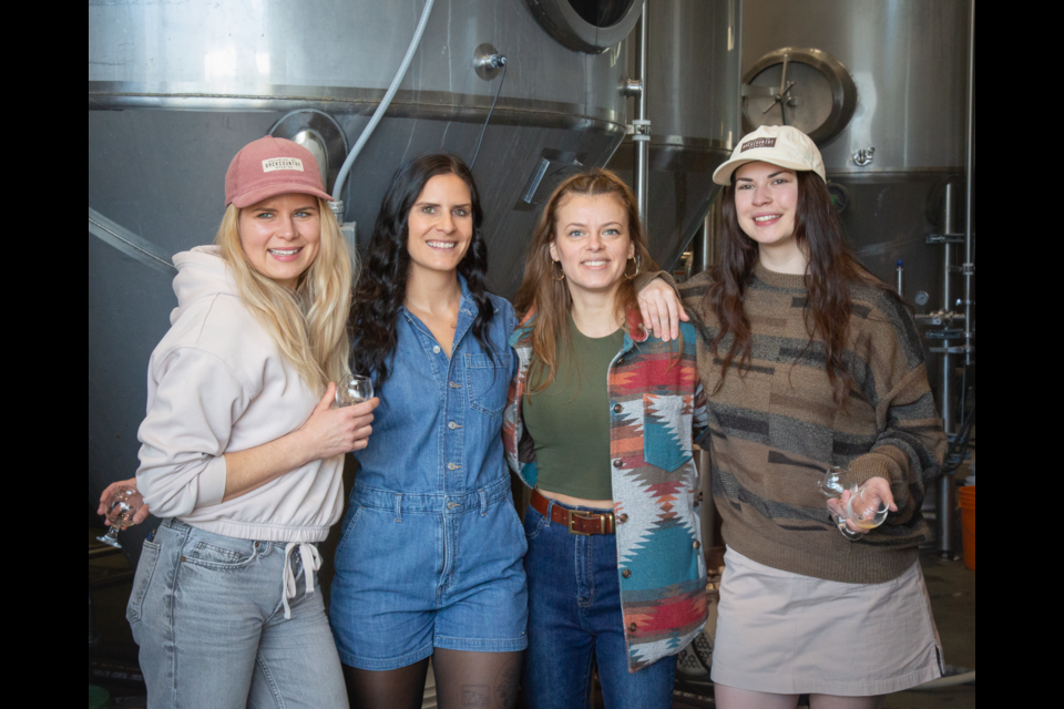 The women at Backcountry Brewing behind the "Ride with Caroline" initiative. 