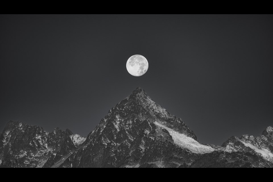 Moon over Alpha Mountain.