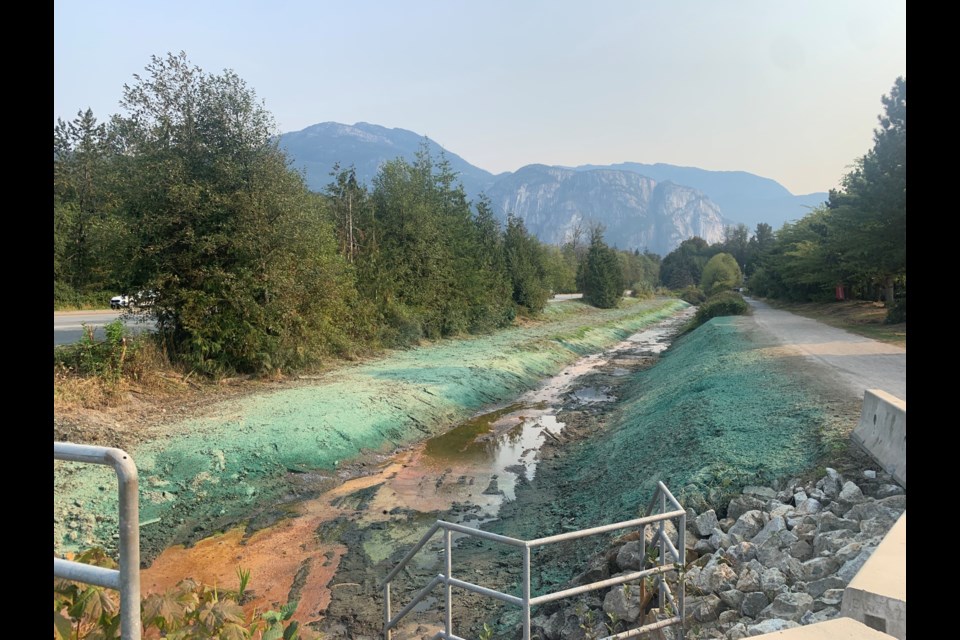 The District of Squamish confirmed the work is part of the Industrial Way/ Highway 99 Ditch Remediation.