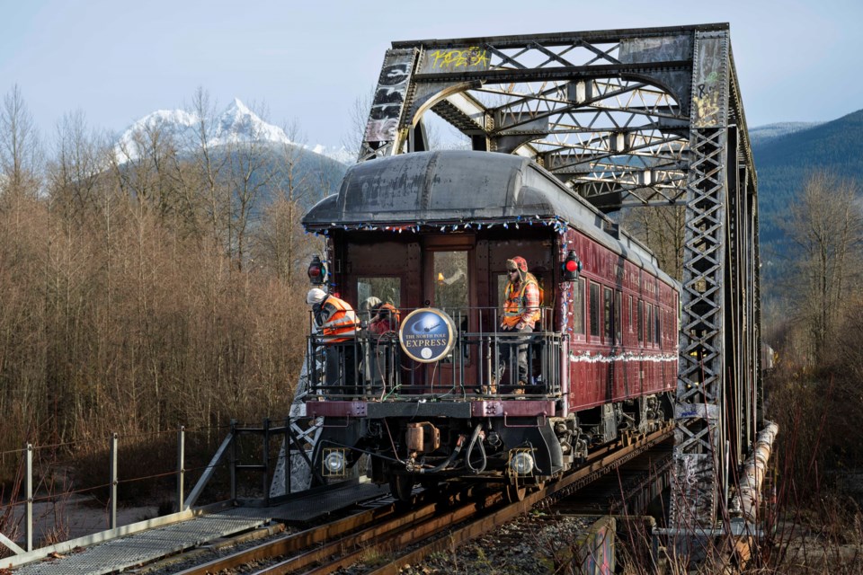 The North Pole Express moved through town this weekend.