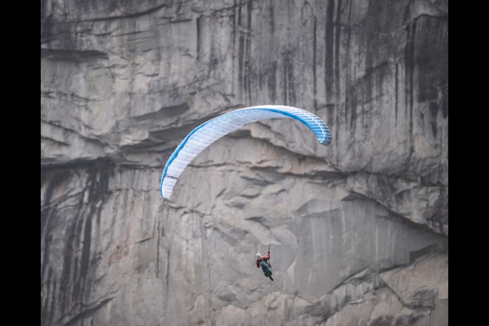 Squamish photographer Brian Aikens captured this athlete in flight from the Staamus Chief Wednesday morning (Sept. 13).