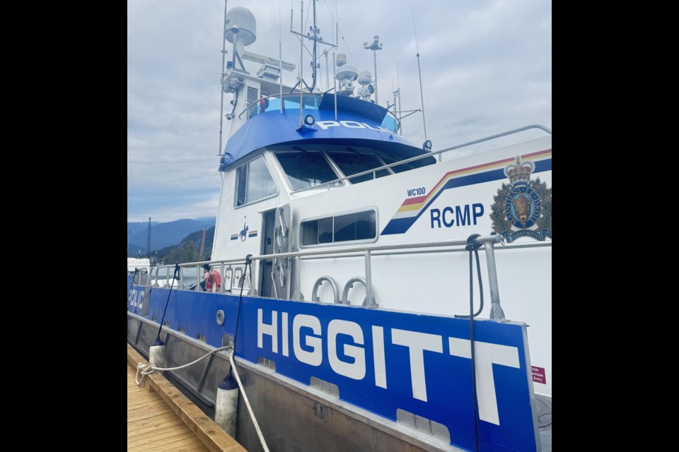 The Higgitt was in Squamish's harbour on Monday, Aug. 26. 