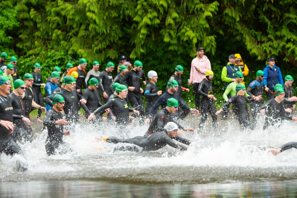 On Sunday, May 26, about 200 raced at the annual triathlon at Alice Lake Provincial Park. The park hosted both a sport and championship course, and participants included individual racers and relay teams.