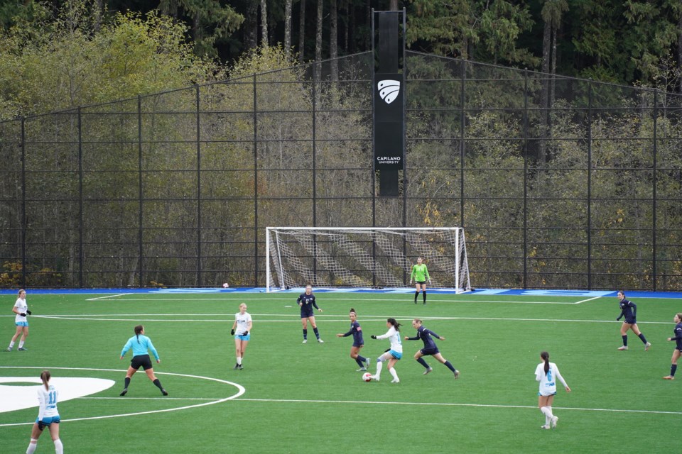 Nomades de Montmorency versus VIU Mariners in match one of the CCAA women’s national soccer championship.                              