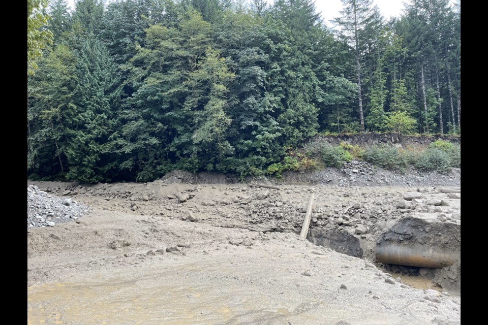 The bridge on the Squamish River Forest Service Road washed out./ Photo by Oleg Zadnipryany