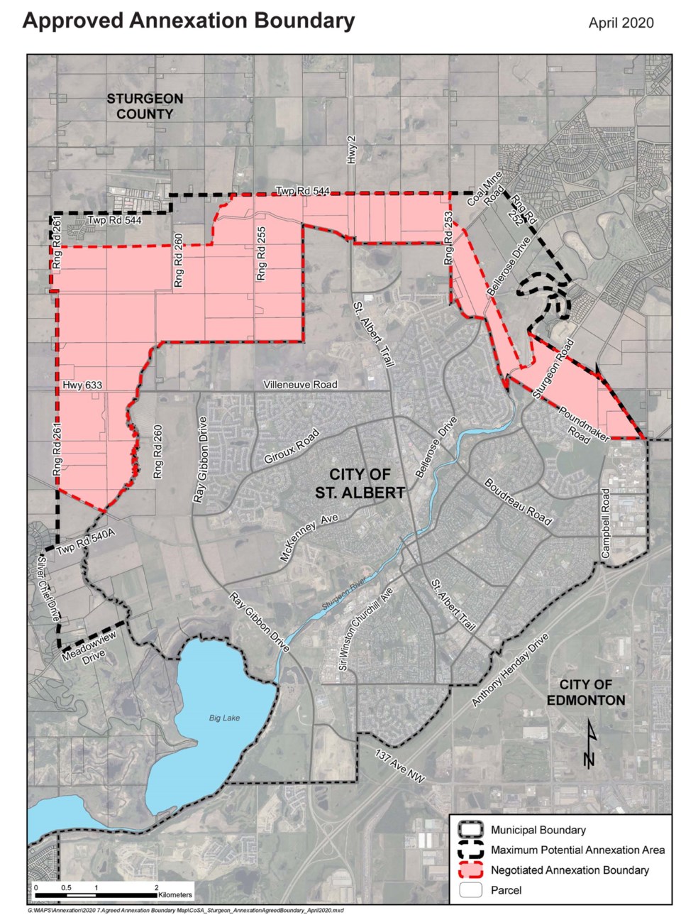 Map Of St Albert St. Albert-Sturgeon County Annexation Area Finalized - Stalberttoday.ca