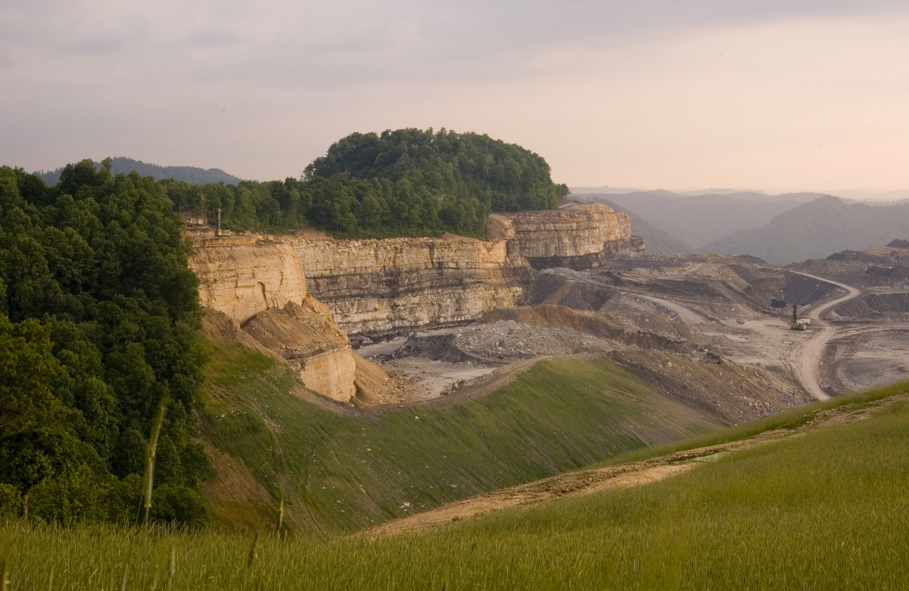 A contour mining site.