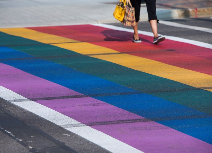 pride crosswalk vandalized CC 9986.eps