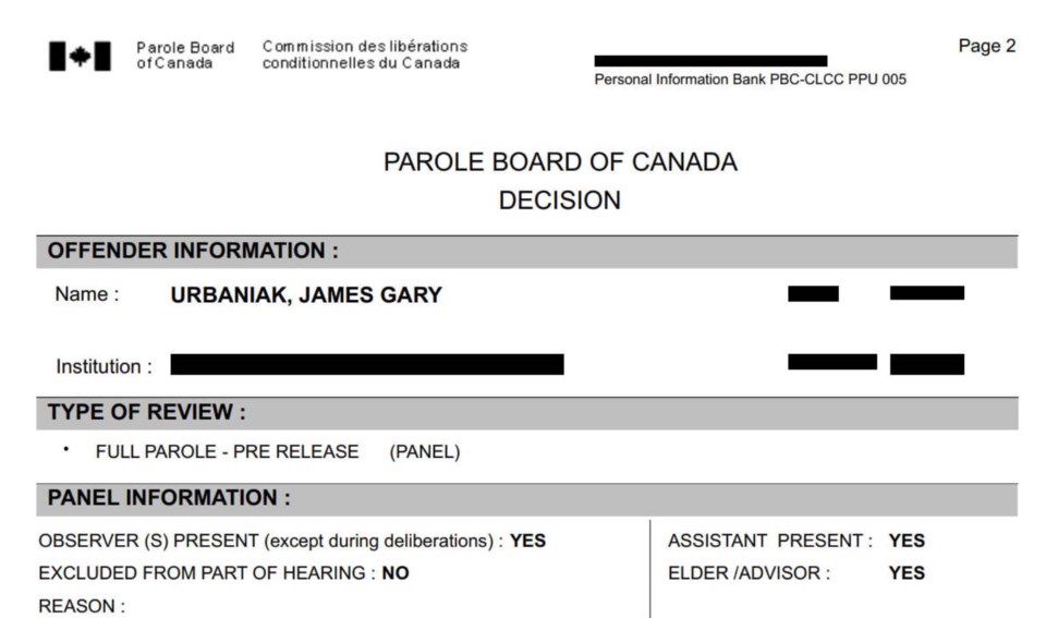 james-urbaniak-parole-decision