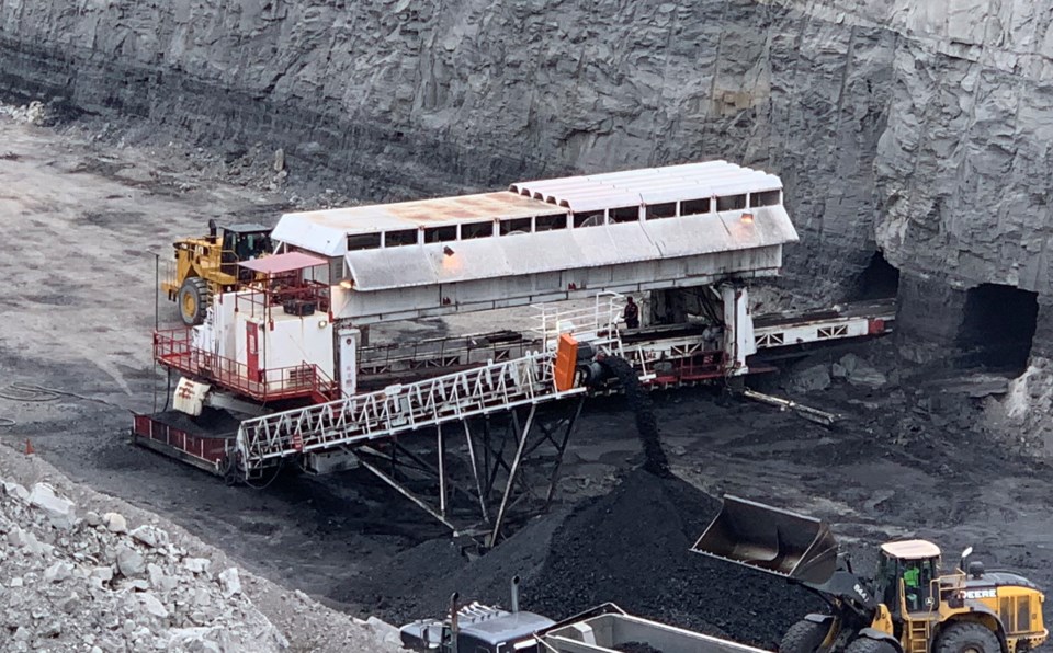 An example of highwall mining.