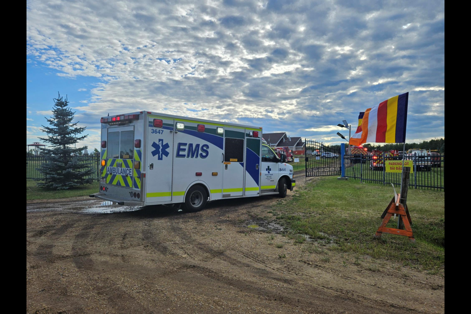 Ambulances from the region are responding to the event unfolding near Busby, Alta. 